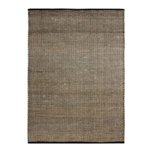 Tapis tissé en jute & coton - Noir