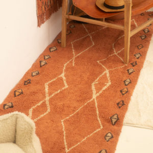 Tapis berbere en coton - Orange