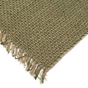 Tapis en jute et coton - Vert