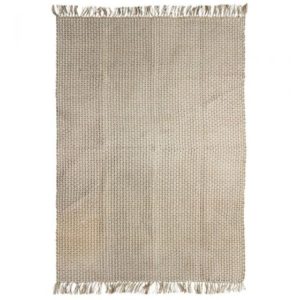 Tapis en jute et coton - Ecru