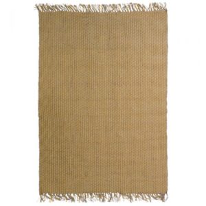 Tapis en jute et coton - Jaune