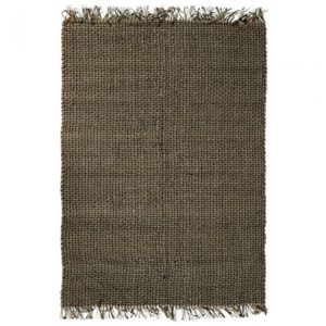 Tapis en jute et coton - Noir