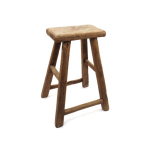 Tabouret en orme brut