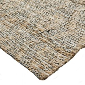 Tapis en jute - Motifs losanges en relief