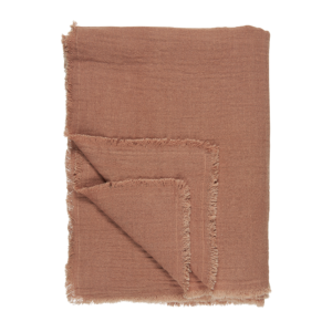 Plaid en gaze de coton - Terracotta