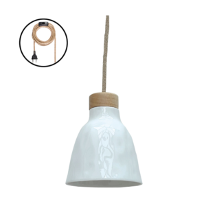 Lampe baladeuse en porcelaine - Blanc émaillé