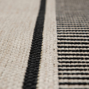 Tapis intérieur extérieur beige et noir