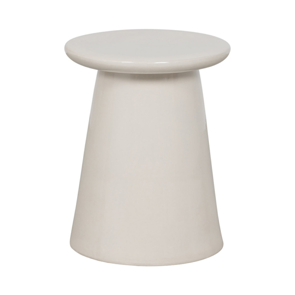 Tabouret en céramique beige