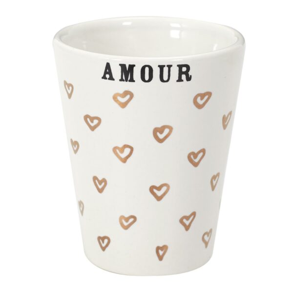 Tasse à café expresso mot doré Amour