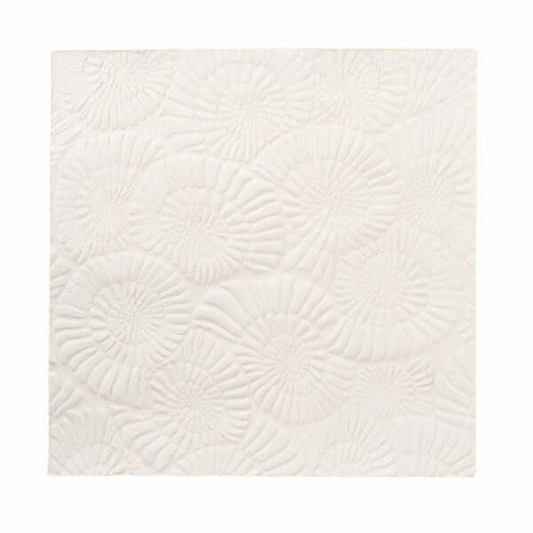 Tableau relief coquillage blanc mat