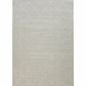 Tapis beige motifs losange intérieur et extérieur